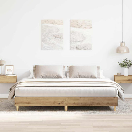 Bettgestell ohne Matratze Artisan-Eiche 180x200cm Holzwerkstoff