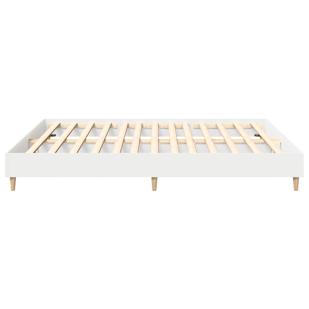Bettgestell ohne Matratze Weiß 160x200 cm Holzwerkstoff
