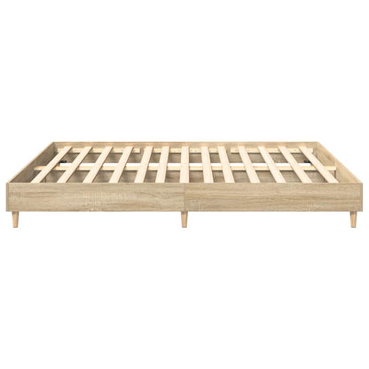 Bettgestell ohne Matratze Sonoma-Eiche 160x200 cm Holzwerkstoff