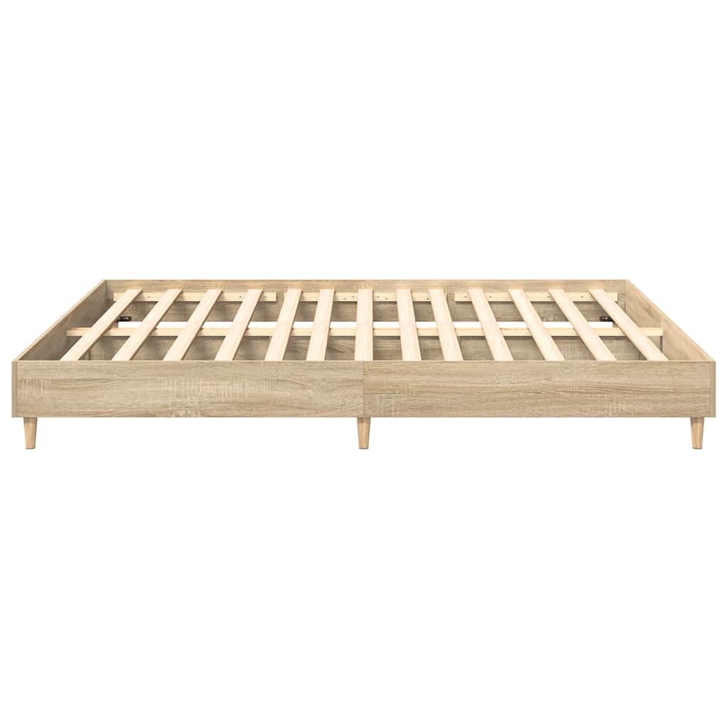Bettgestell ohne Matratze Sonoma-Eiche 160x200 cm Holzwerkstoff