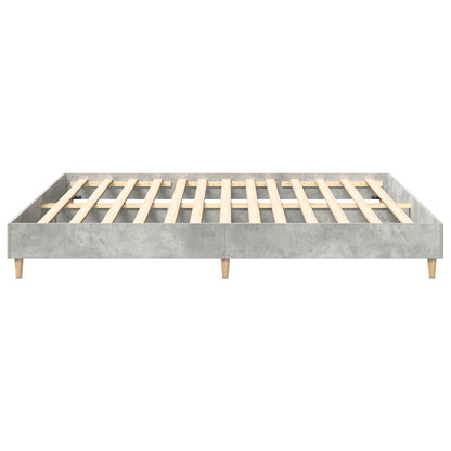 Bettgestell ohne Matratze Betongrau 160x200 cm Holzwerkstoff