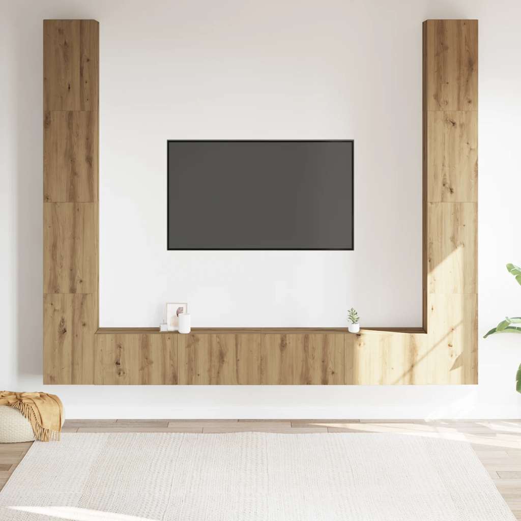 TV-Wandschränke 6 Stk. Artisan-Eiche Holzwerkstoff
