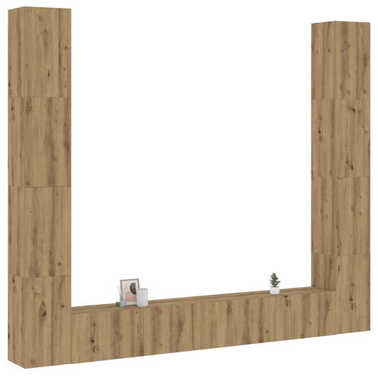 TV-Wandschränke 6 Stk. Artisan-Eiche Holzwerkstoff