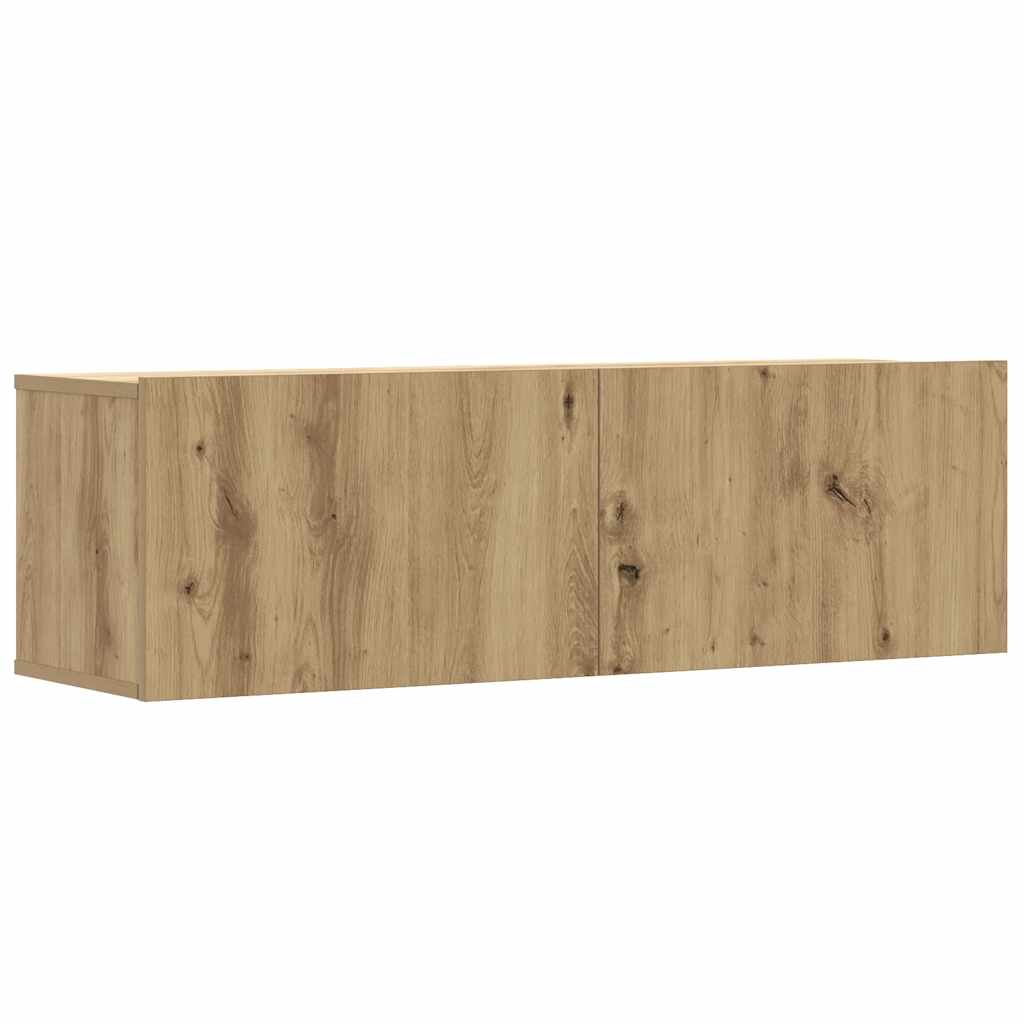 6-tlg. TV-Schrank-Set Wandmontage Artisan-Eiche Holzwerkstoff