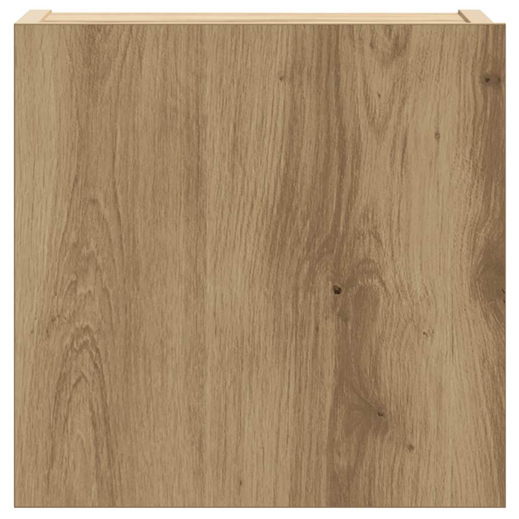 8-tlg. TV-Schrank-Set Wandmontage Artisan-Eiche Holzwerkstoff