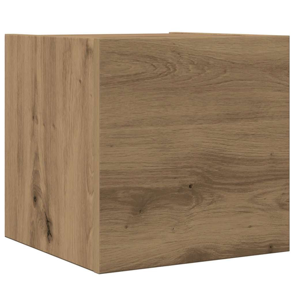 8-tlg. TV-Schrank-Set Wandmontage Artisan-Eiche Holzwerkstoff