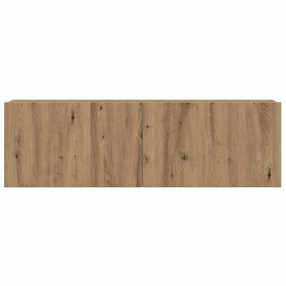 4-tlg. TV-Schrank-Set Wandmontage Artisan-Eiche Holzwerkstoff