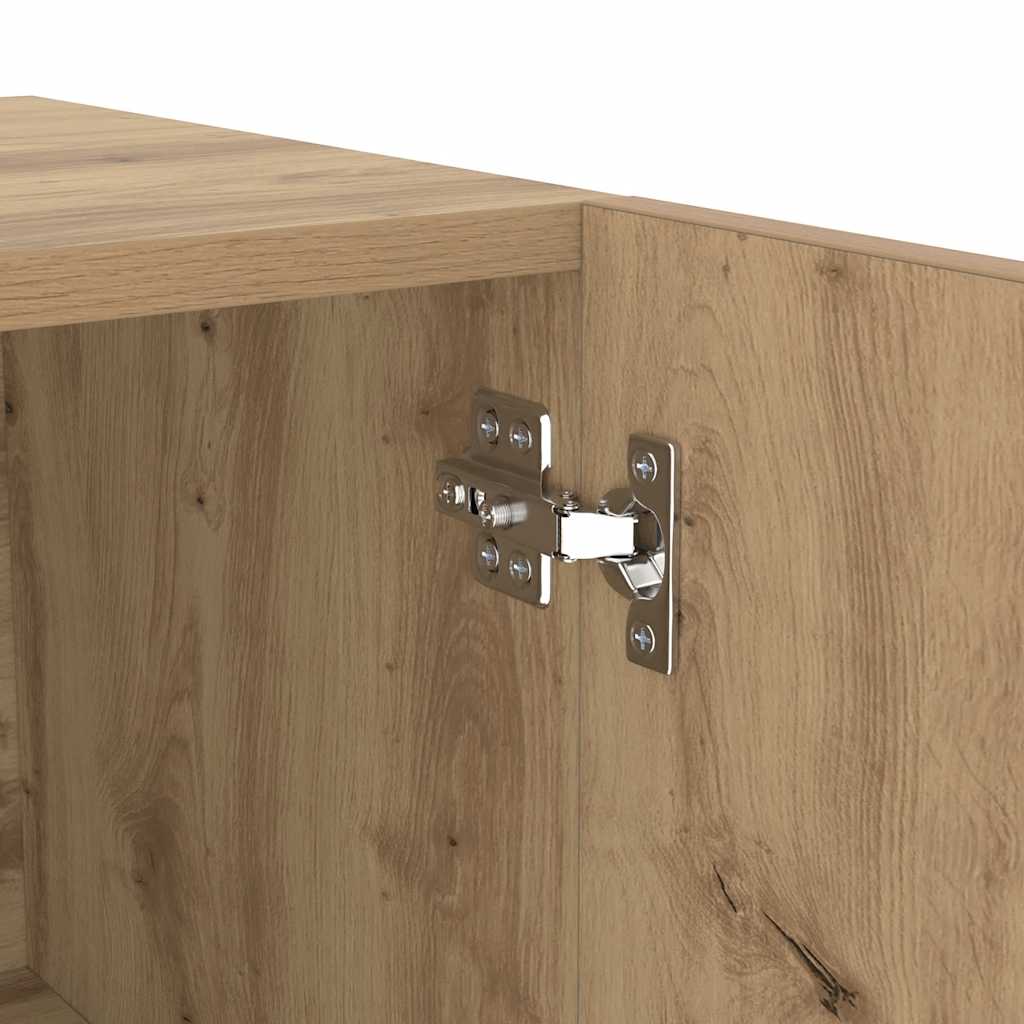 TV-Schrank mit LED-Leuchten Artisan-Eiche 200x35x40 cm