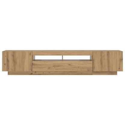 TV-Schrank mit LED-Leuchten Artisan-Eiche 200x35x40 cm