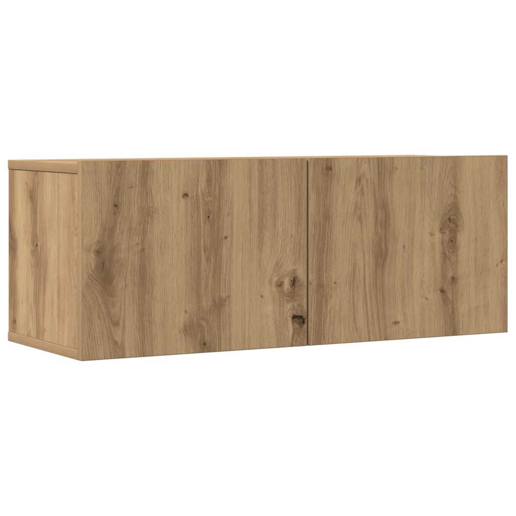 3-tlg. TV-Schrank-Set Wandmontage Artisan-Eiche Holzwerkstoff