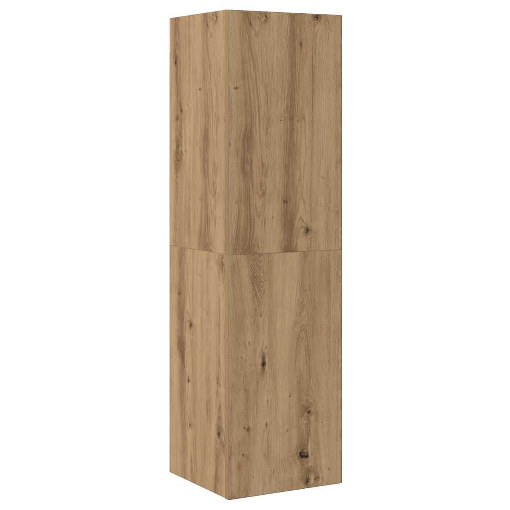 7-tlg. TV-Schrank-Set Wandmontage Artisan-Eiche Holzwerkstoff