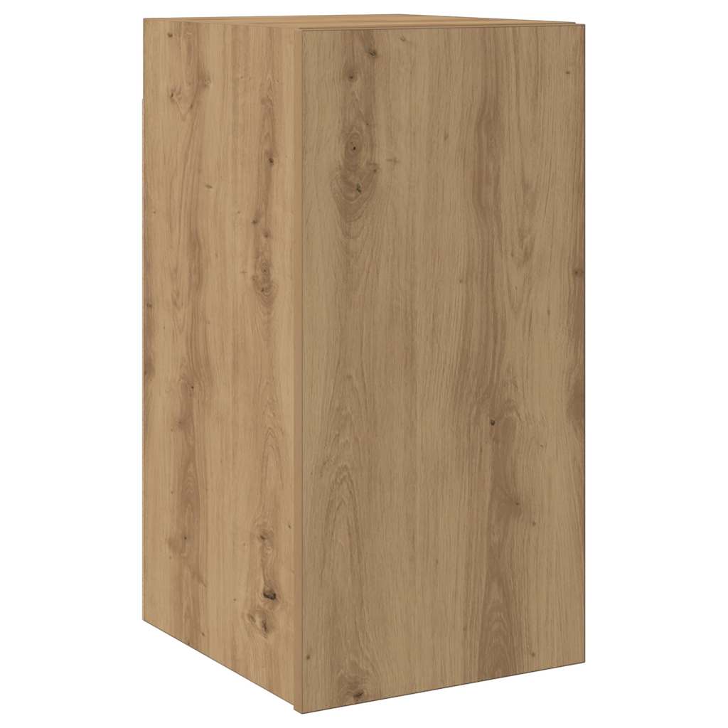 4-tlg. TV-Schrank-Set Wandmontage Artisan-Eiche Holzwerkstoff