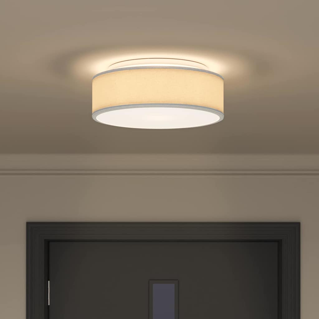 Deckenlampe mit Strahlern Grau 38 x 38 x 13,5 cm Stoff