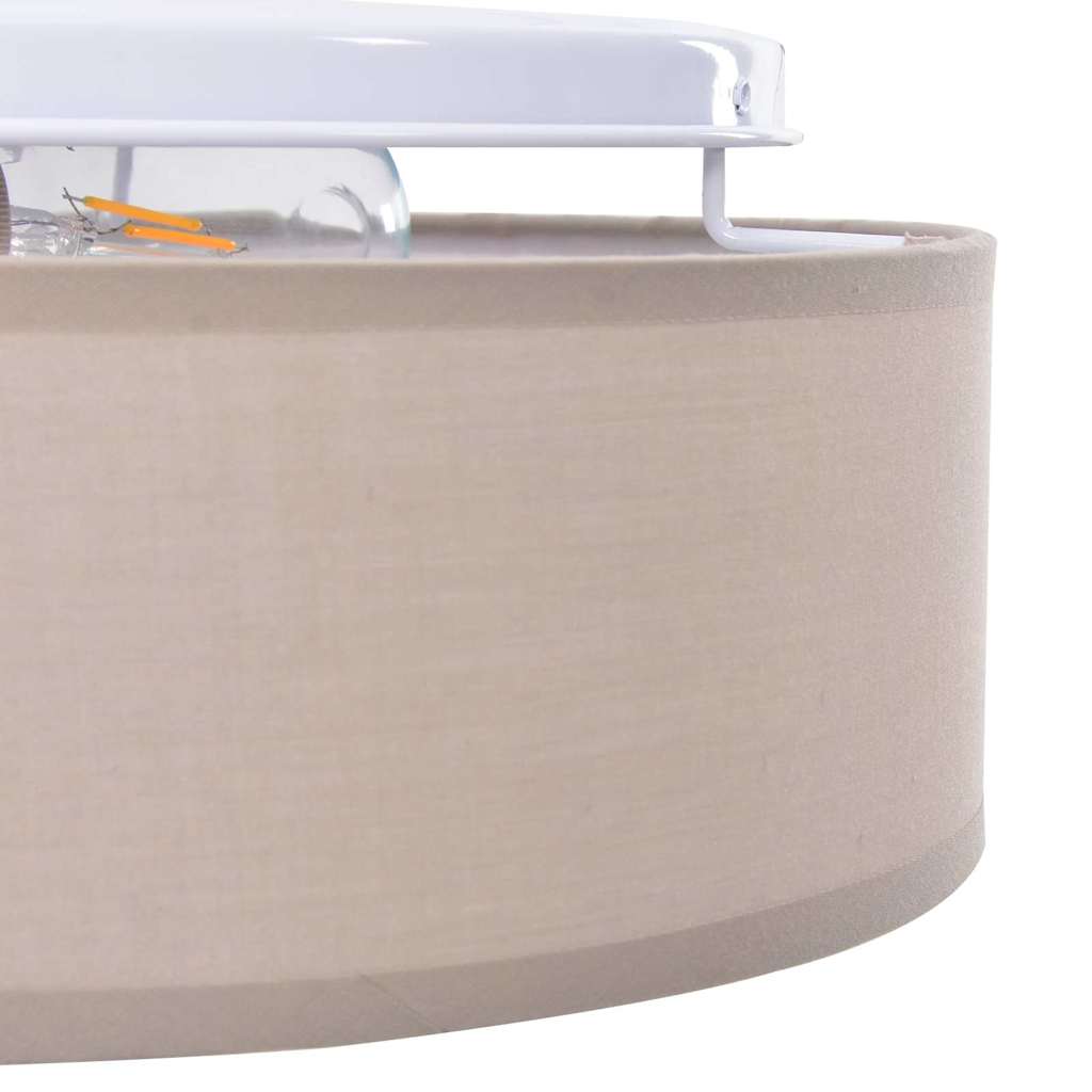 Deckenlampe mit Strahlern Taupe 38 x 38 x 13,5 cm Stoff