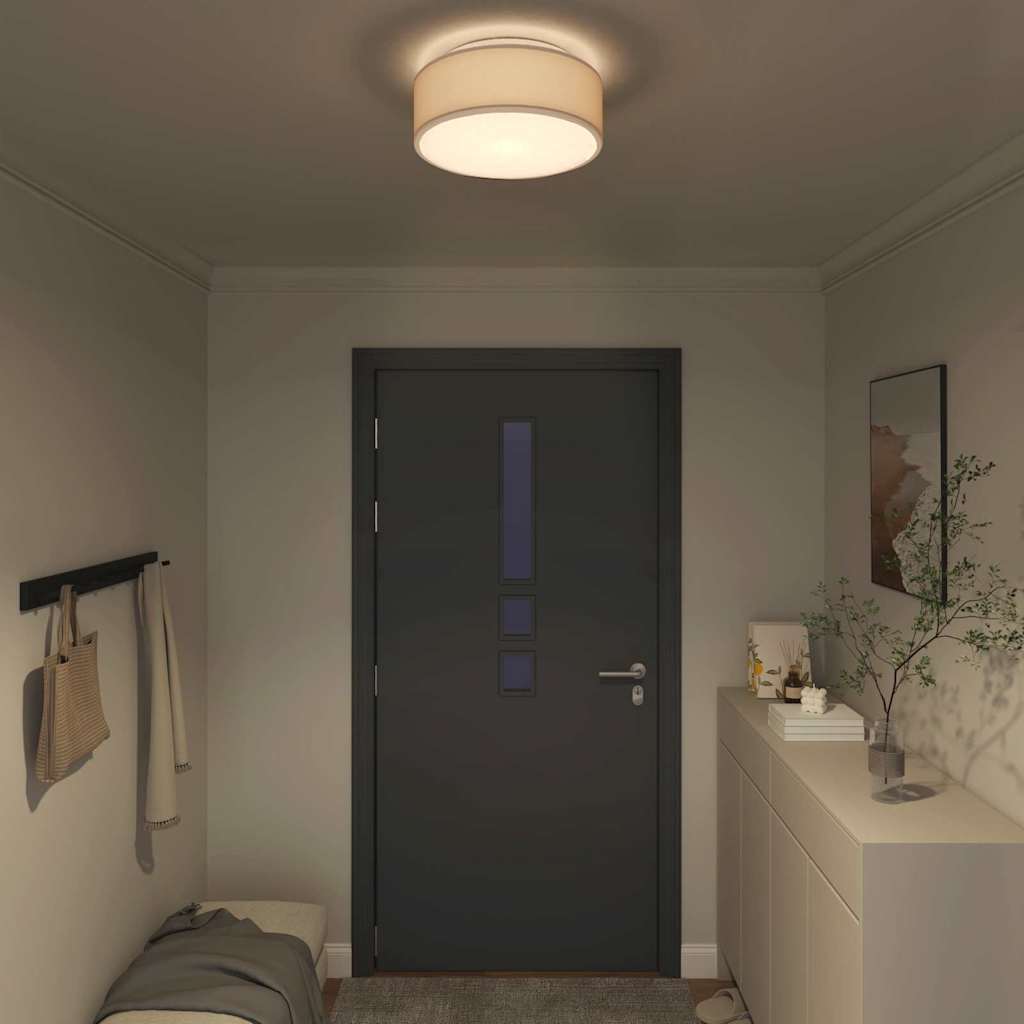 Deckenlampe mit Strahlern Taupe 38 x 38 x 13,5 cm Stoff