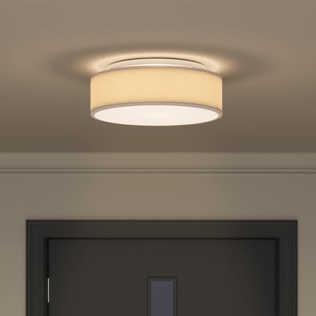 Deckenlampe mit Strahlern Taupe 38 x 38 x 13,5 cm Stoff