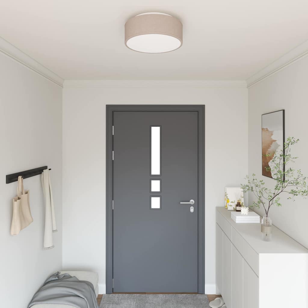 Deckenlampe mit Strahlern Taupe 38 x 38 x 13,5 cm Stoff