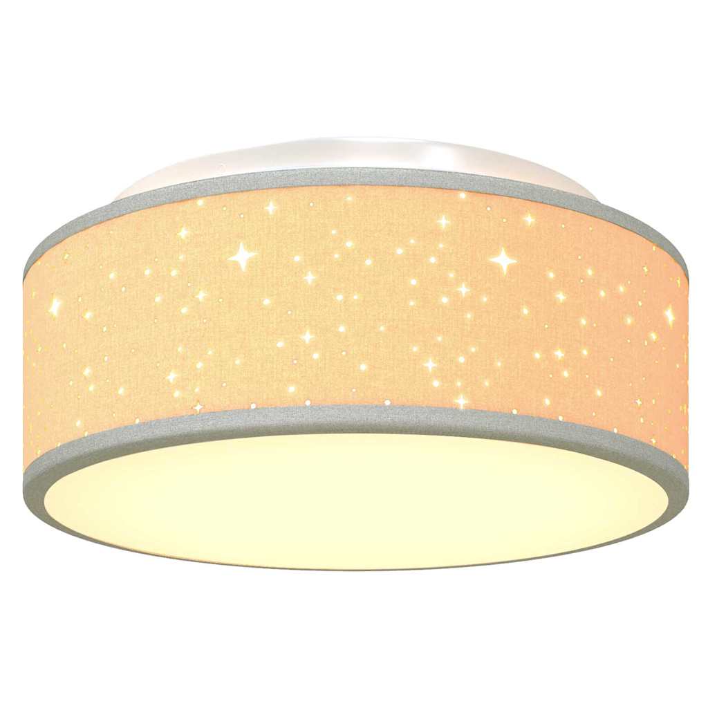 Deckenlampe mit Strahlern Grau 30 x 30 x 13,5 cm Stoff