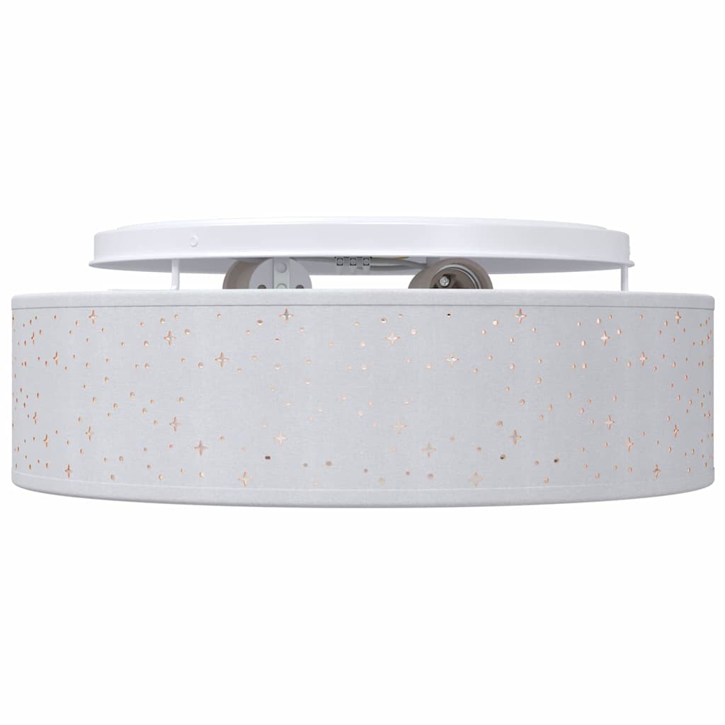 Deckenlampe mit Strahlern Grau 38 x 38 x 13,5 cm Stoff