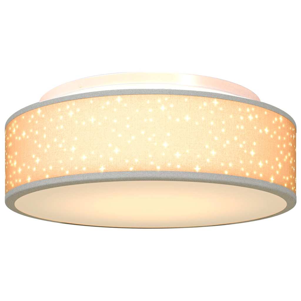 Deckenlampe mit Strahlern Grau 38 x 38 x 13,5 cm Stoff