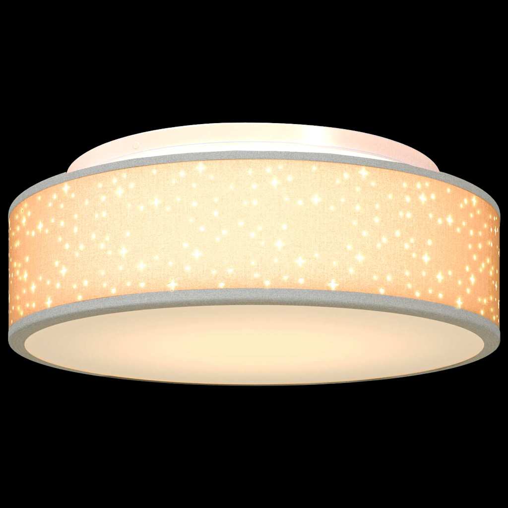 Deckenlampe mit Strahlern Grau 38 x 38 x 13,5 cm Stoff