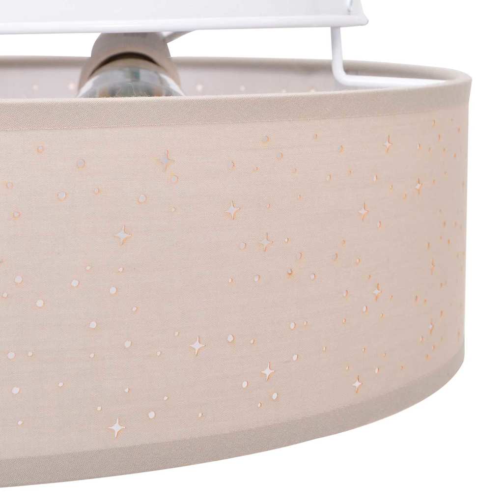 Deckenlampe mit Strahlern Taupe 38 x 38 x 13,5 cm Stoff