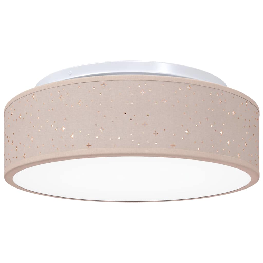 Deckenlampe mit Strahlern Taupe 38 x 38 x 13,5 cm Stoff
