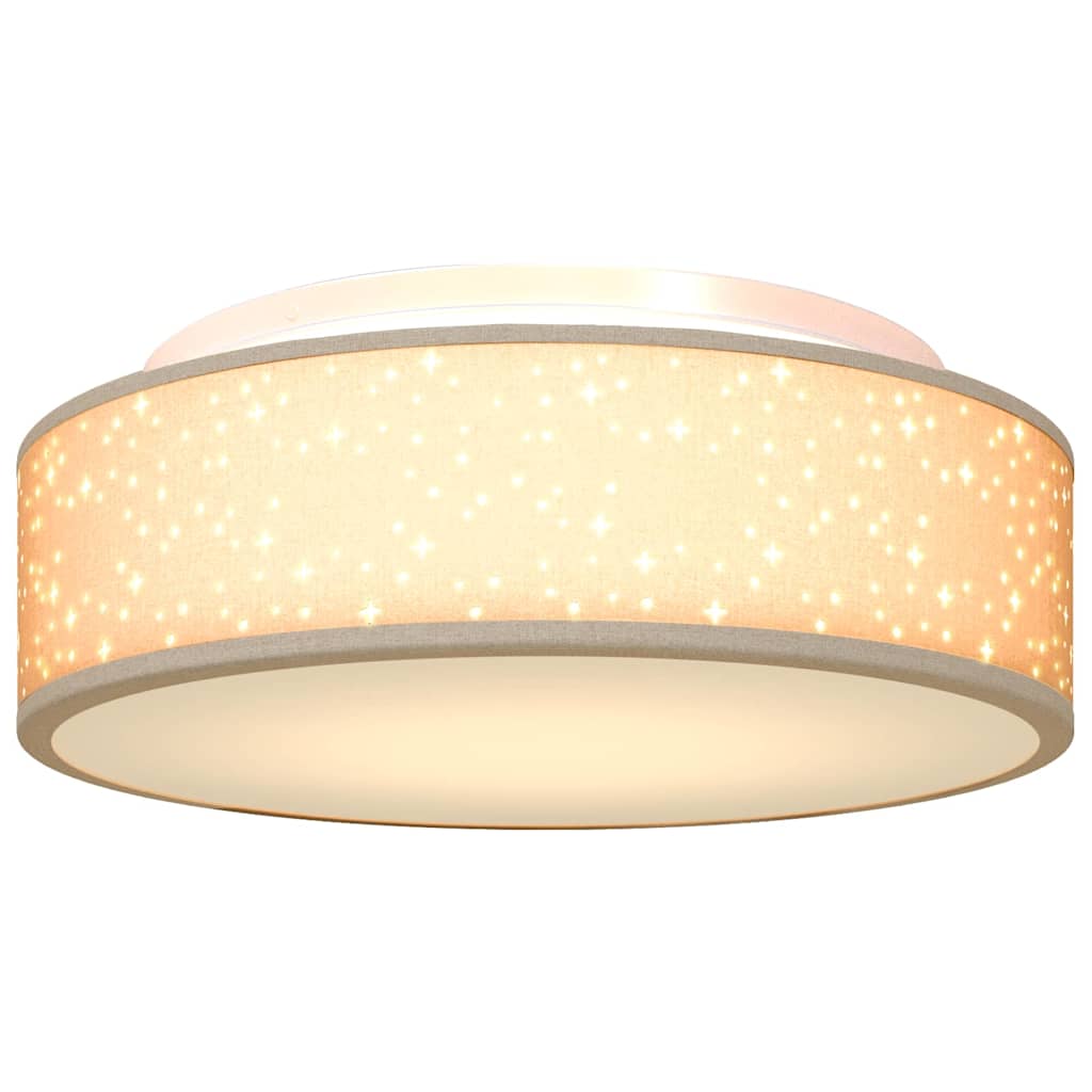 Deckenlampe mit Strahlern Taupe 38 x 38 x 13,5 cm Stoff