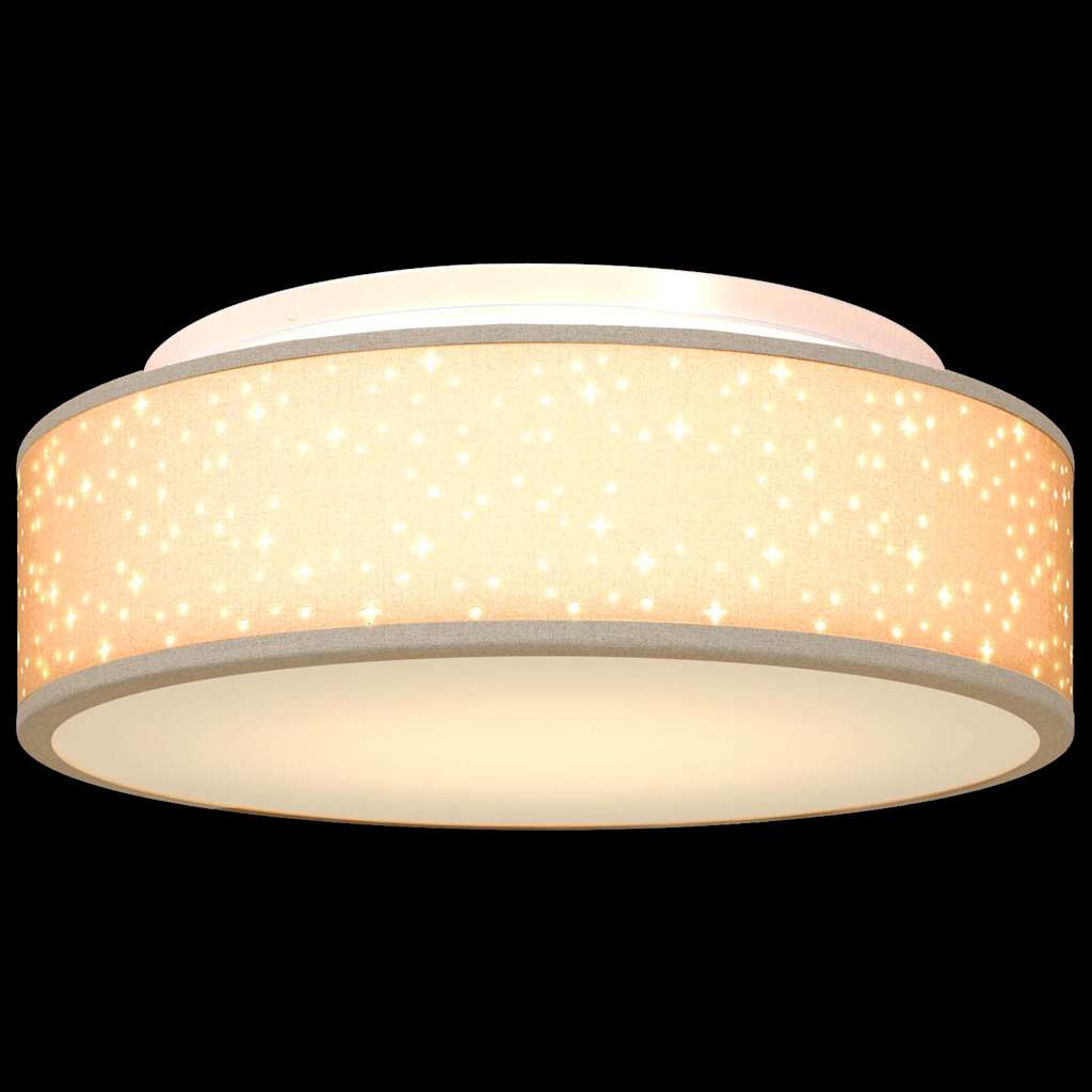 Deckenlampe mit Strahlern Taupe 38 x 38 x 13,5 cm Stoff