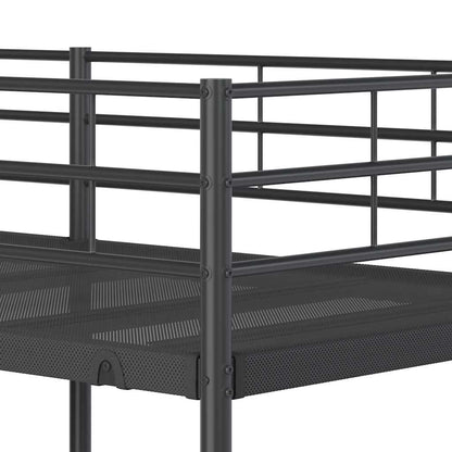 Etagenbett ohne Matratze Schwarz 75x190 cm Stahl