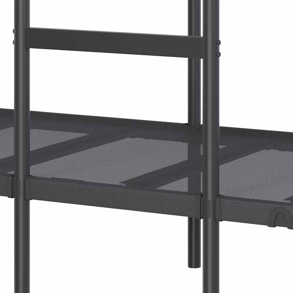 Etagenbett ohne Matratze Schwarz 75x190 cm Stahl