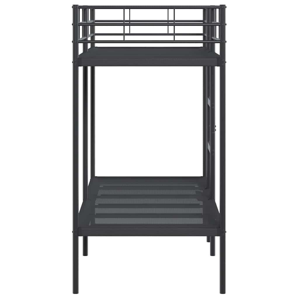 Etagenbett ohne Matratze Schwarz 80x200 cm Stahl