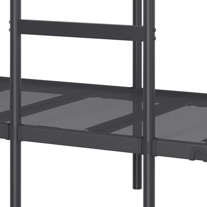 Etagenbett ohne Matratze Schwarz 90x190 cm Stahl