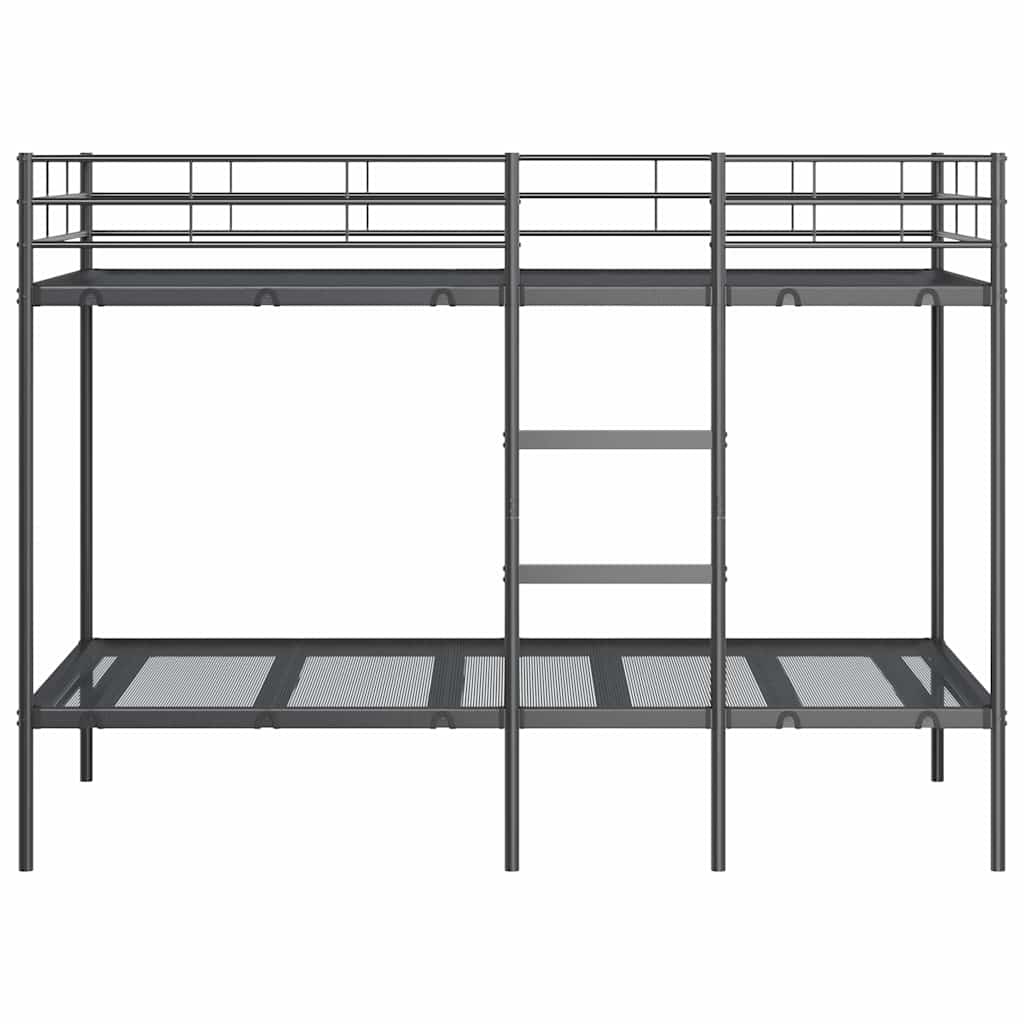 Etagenbett ohne Matratze Schwarz 100x190 cm Stahl