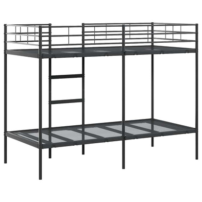 Etagenbett ohne Matratze Schwarz 100x190 cm Stahl