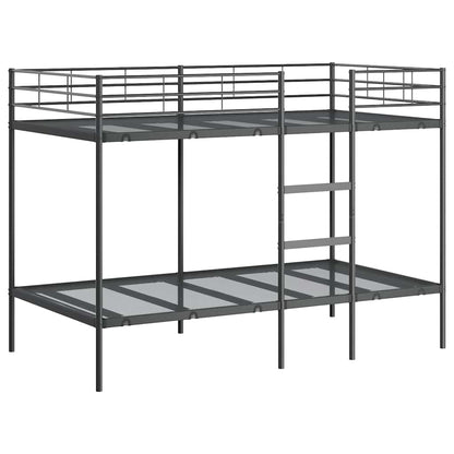 Etagenbett ohne Matratze Schwarz 100x200 cm Stahl