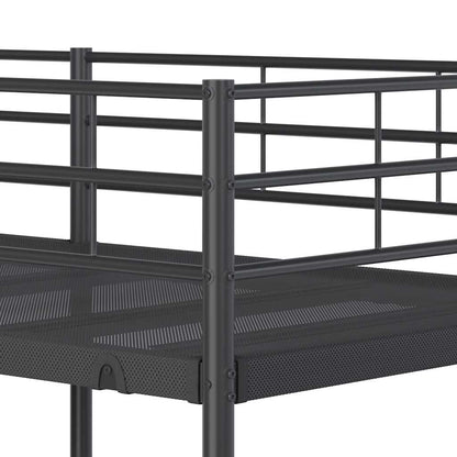 Etagenbett ohne Matratze Schwarz 100x200 cm Stahl