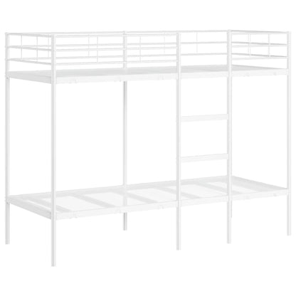 Etagenbett ohne Matratze Weiß 80x200 cm Stahl
