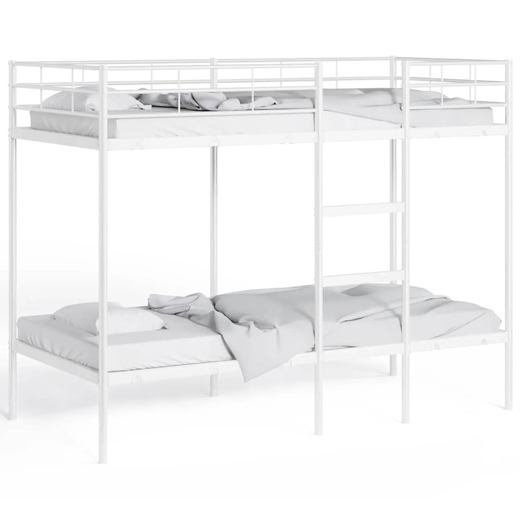 Etagenbett ohne Matratze Weiß 80x200 cm Stahl