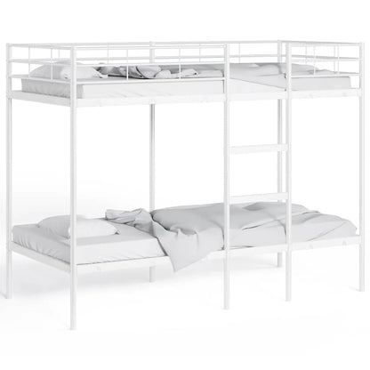Etagenbett ohne Matratze Weiß 80x200 cm Stahl