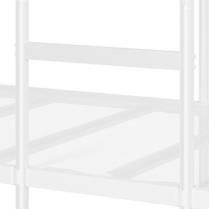 Etagenbett ohne Matratze Weiß 80x200 cm Stahl