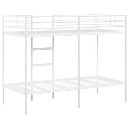 Etagenbett ohne Matratze Weiß 90x190 cm Stahl