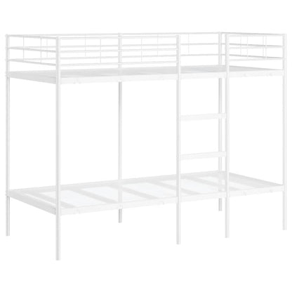 Etagenbett ohne Matratze Weiß 100x190 cm Stahl