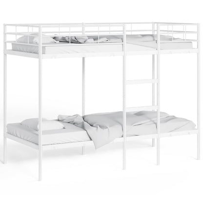 Etagenbett ohne Matratze Weiß 100x190 cm Stahl
