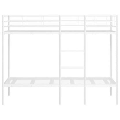 Etagenbett ohne Matratze Weiß 100x190 cm Stahl
