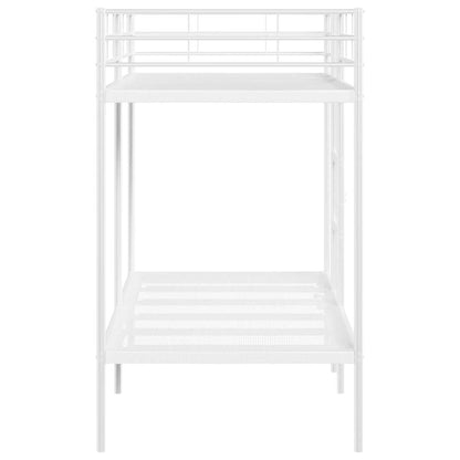 Etagenbett ohne Matratze Weiß 100x190 cm Stahl