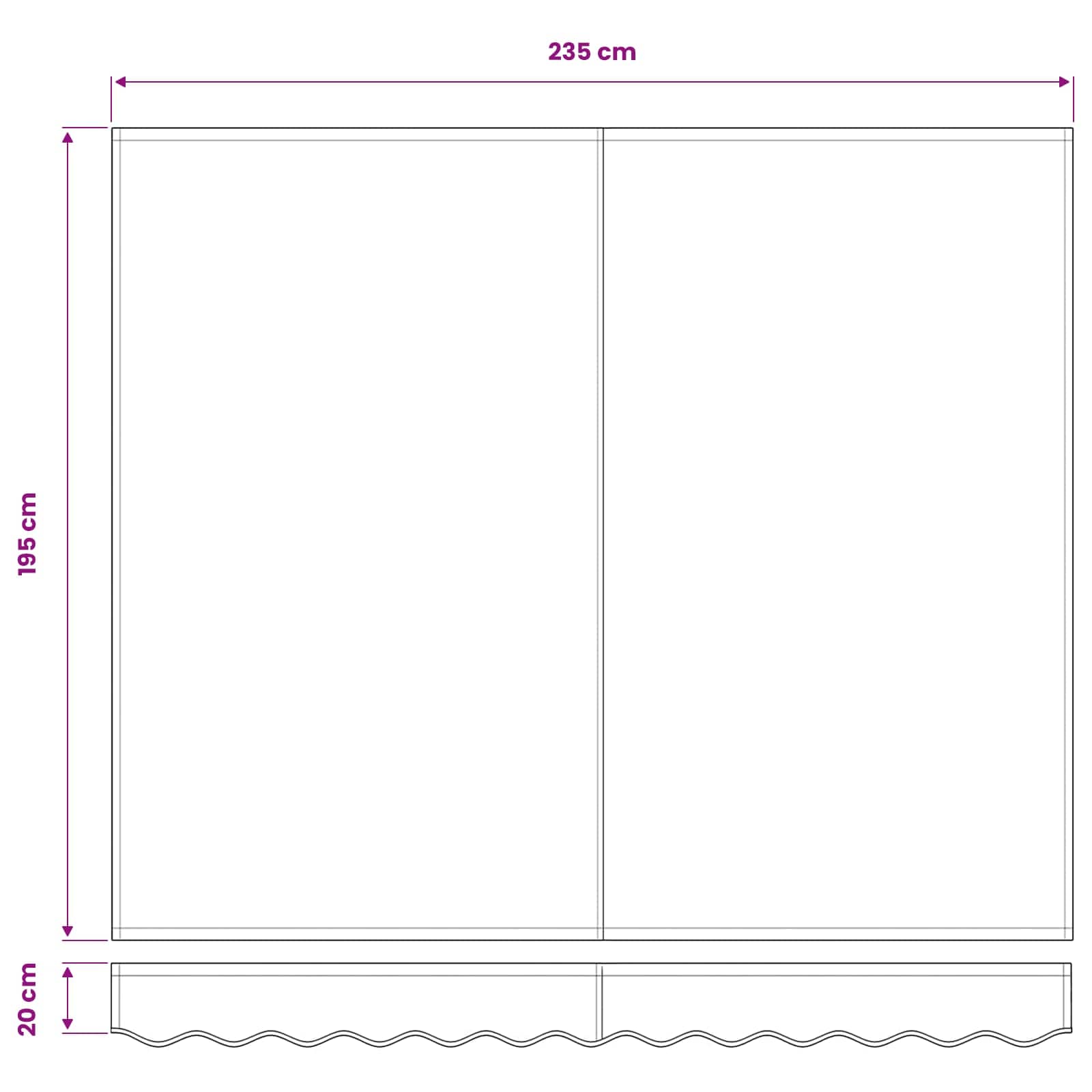 Markisenersatzstoff Blau und Weiß 235 x 195 cm Polyester