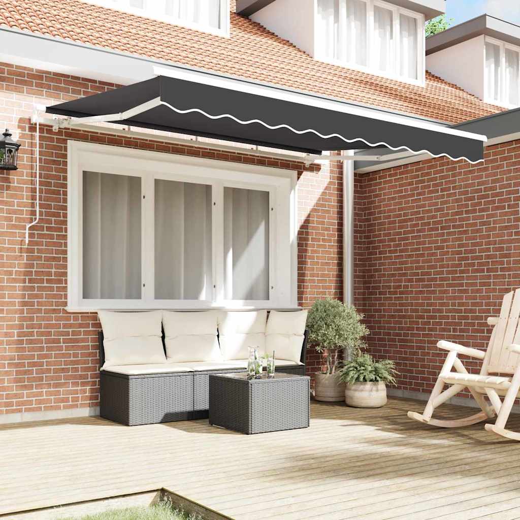 Markisenersatzstoff Anthrazit 330 x 195 cm Polyester