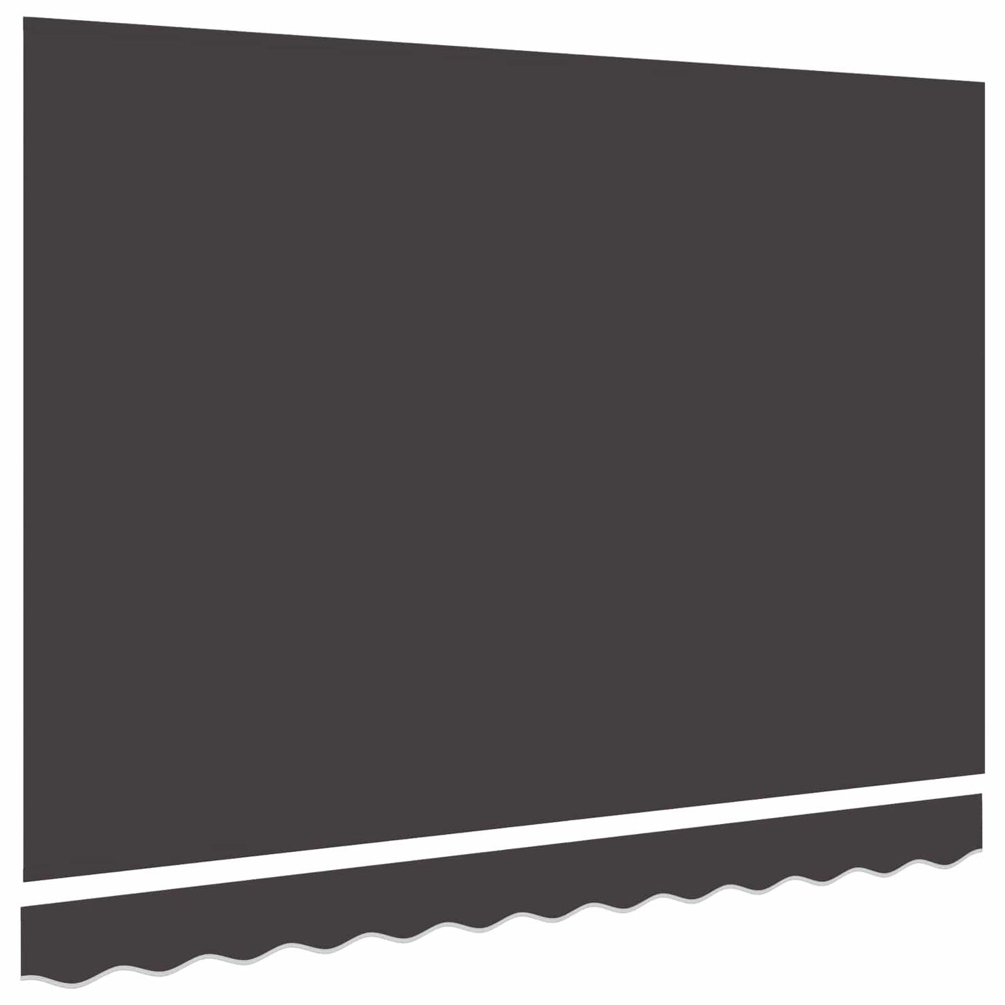 Ersatzbespannung für Markise 3,5x2 m Anthrazit Polyester