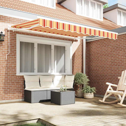Ersatzbespannung für Markise 2,5x2 m Gelb & Orange Gestreift